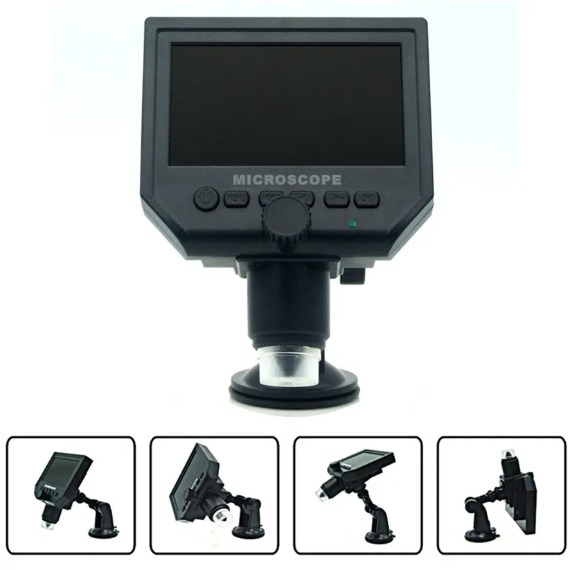 

CARPRIE Digital Portable HD 1-600X 3.6MP Microscope Continuous Magnifier 4.3Inch Display td1215 dropship
