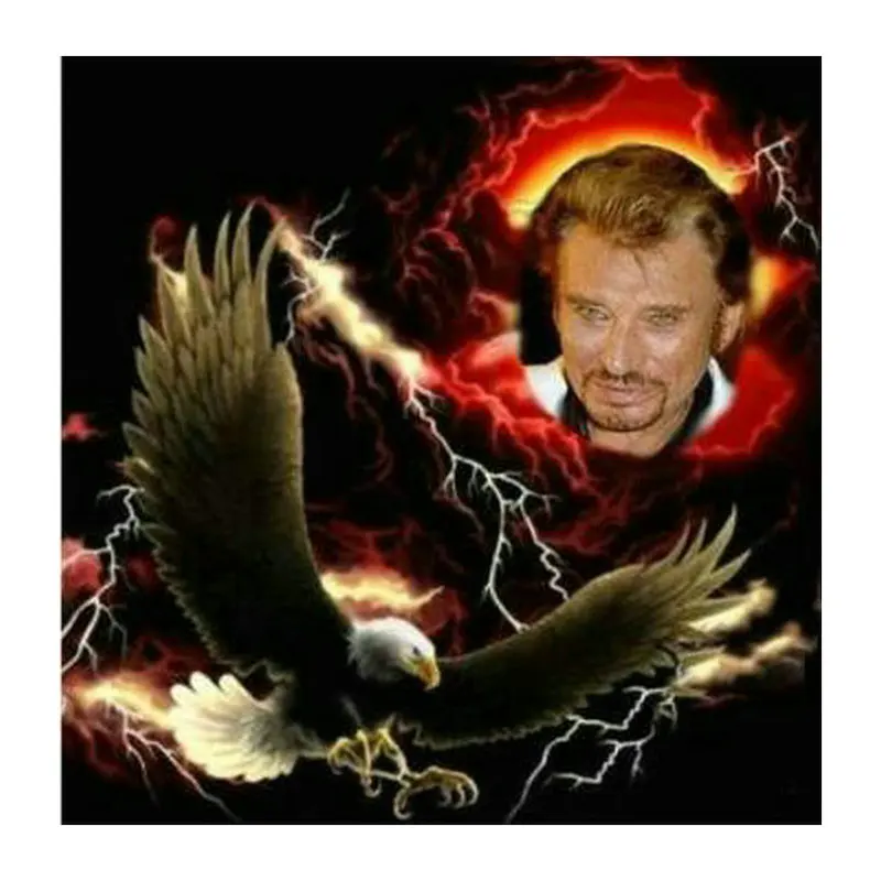 6 шт. 50x50 см 5d алмазная картина полностью квадратная johnny hallyday наклейка вышивка