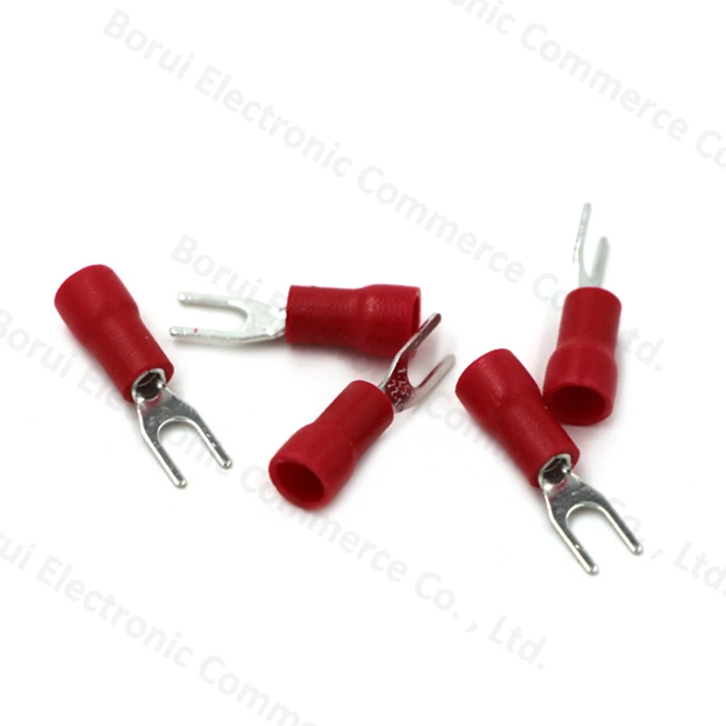 

NEW 1000PC SV1.25-3.2 Fork Type Pre Insulated Wiring Terminals Red for AWG