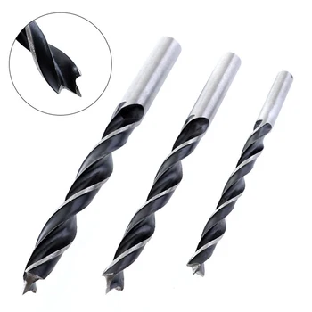 

7pcs/set Woodworking Twist Drill Three-point Drill Bit Inclined Hole Special Hardwood Drill Bit 6/8/10mm Limit Ring Round Handle
