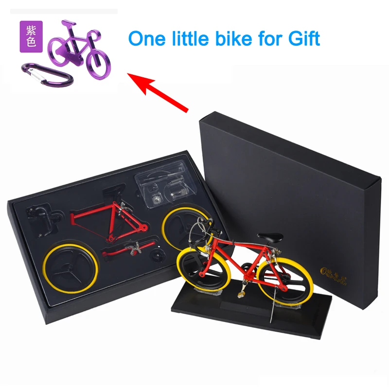 

Miniature Zxz 2017 New Arrival Three Wheel Style Diy Assembly Fixed Gear Bike Metal Model For Child Birthday Gift Or Collection