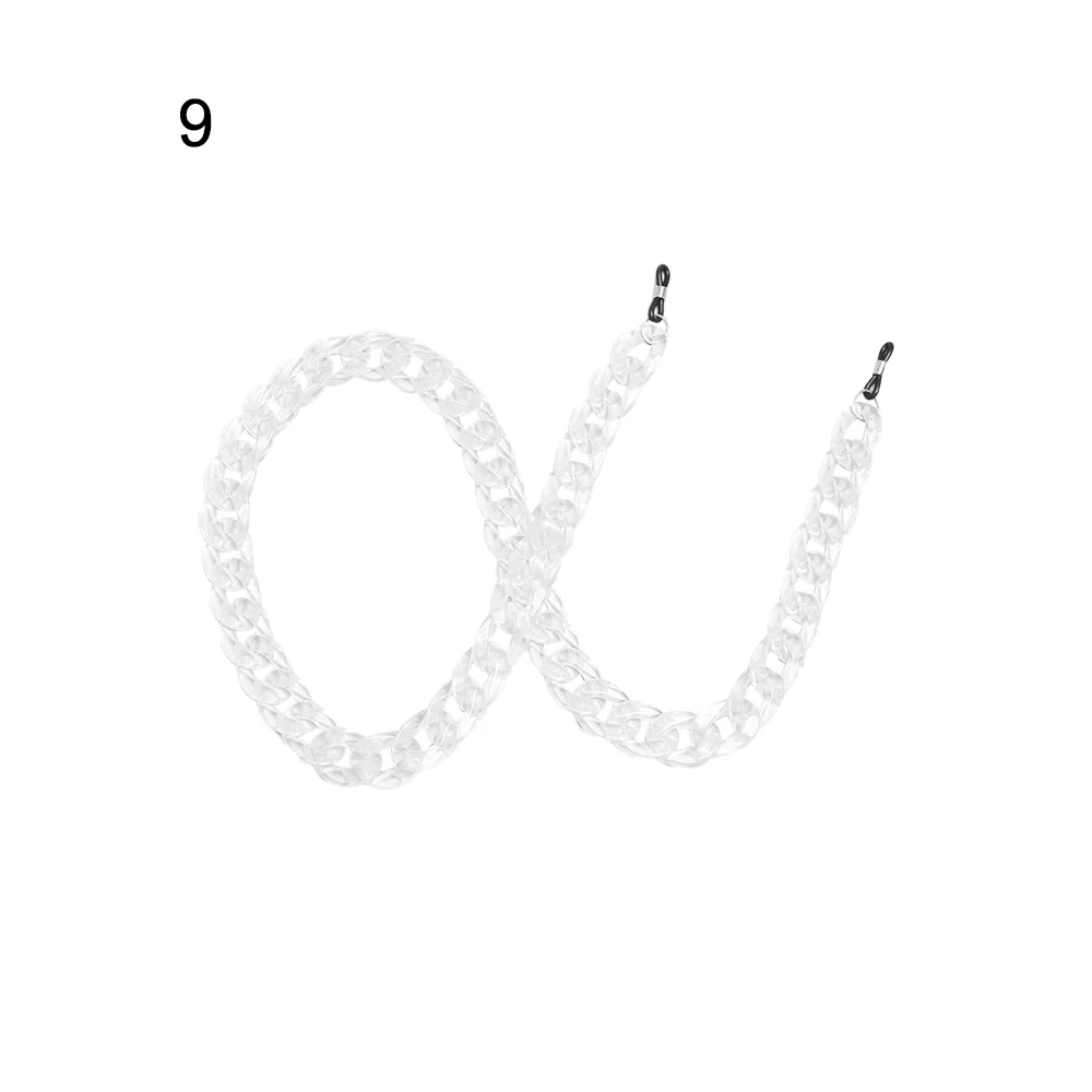 Акриловые очки для чтения подвесное ожерелье цепочка для солнцезащитных очков Largands Цвета цепочка для очков ремешок для солнцезащитных очков Очки аксессуары - Цвет: 9