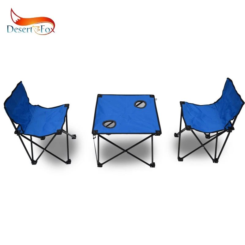 

Desert&Fox Camping Foldable Chair & Table Set with Carry Bag,Outdoor Portable DIY Folded 2xChiar and 1xTable for Picnic Fishing