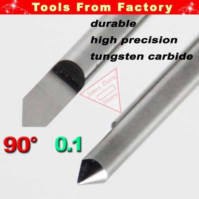

10 шт., гравировальный станок HUHAO # J3.9001, 90 градусов, 0,1 мм