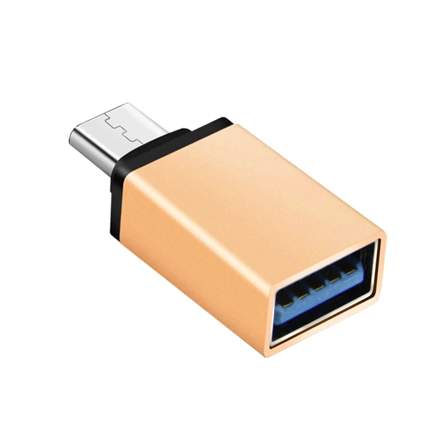 OTG USB type C c адаптер Micro Тип c USB-C USB 3,0 для передачи данных и зарядки устройств конвертер для Samsung Galaxy S8 s9 Тип с разъемами типа C и USB3.0 адаптер для использования на ходу - Цвет: Gold