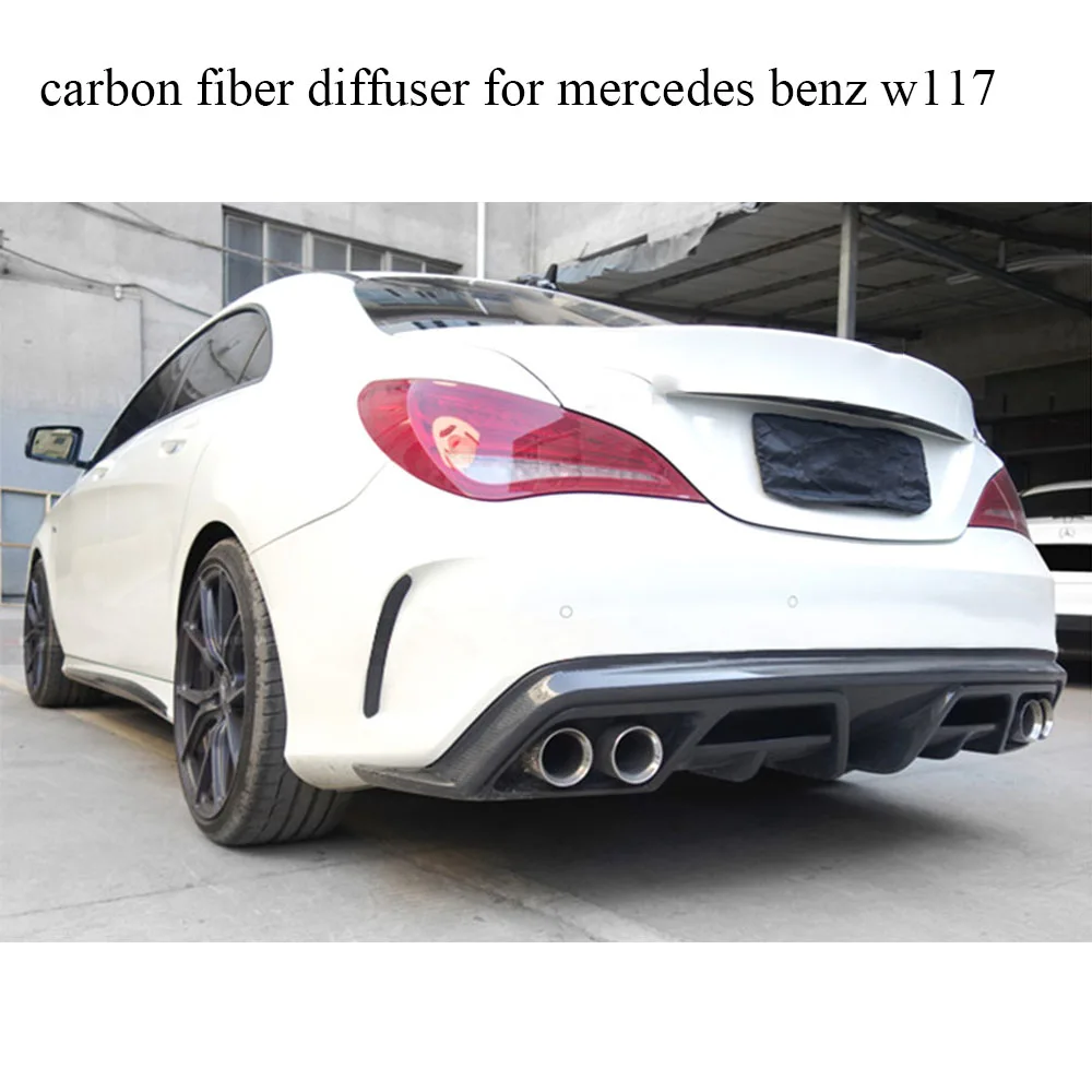 Карбоновый диффузор заднего бампера для Mercedes Benz W117 C117 CLA250 CLA260 CLA45 AMG Sedan 2013