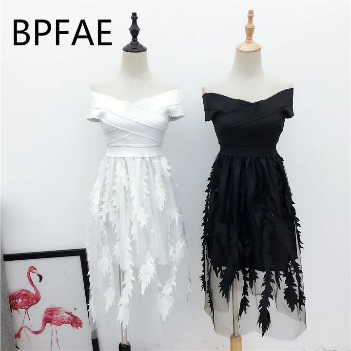 

BPFAE Women Lace Bandage Stretch Corset Top 3D Perspective Gauze Elegant Dress Slim Gown Formal Party Dresses Vestido Plus Size