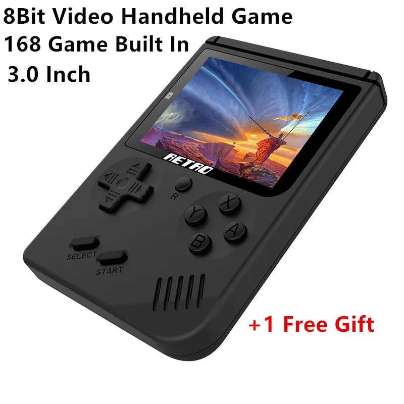 

Coolbaby Retro Portable Mini Handheld Game Console 8-Bit 3.0 Inch Big Screen Color LCD Kids Color Game Player Built-in 168 games