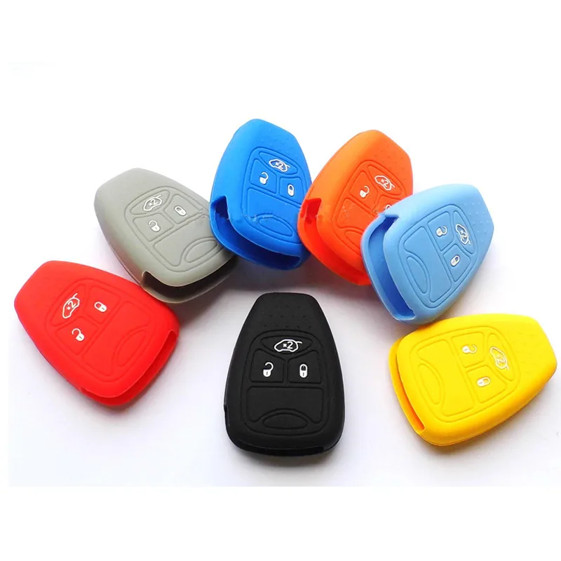 For Jeep Compass Silicone Car Key Cover Multicolor Cars Key Case