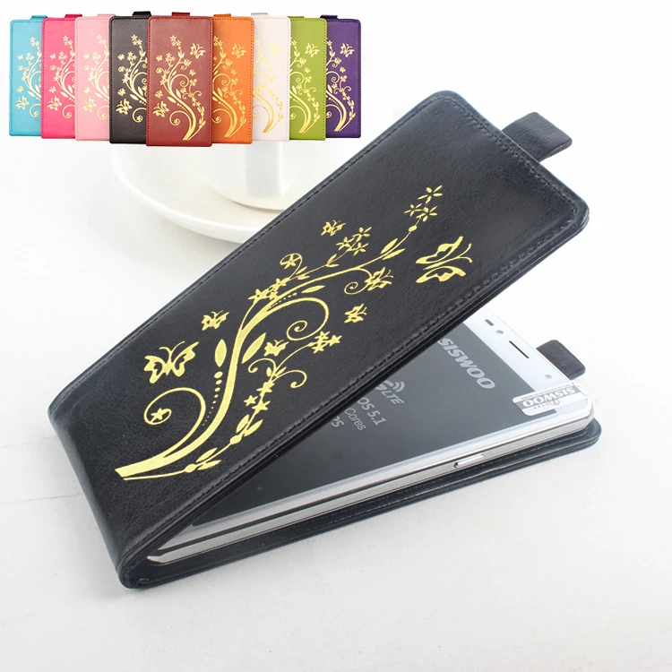 

Gold Paillette High Quality Luxury Leather Case For Siswoo C55 C 55 Case Flip Cover Housing For SiswooC55 Cellphone Cover