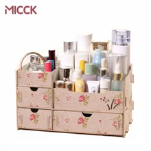 MICCK деревянная коробка для хранения, органайзер для макияжа, коробка ручной работы, органайзер для ювелирных изделий, контейнер для сборки DIY, контейнер для хранения косметики