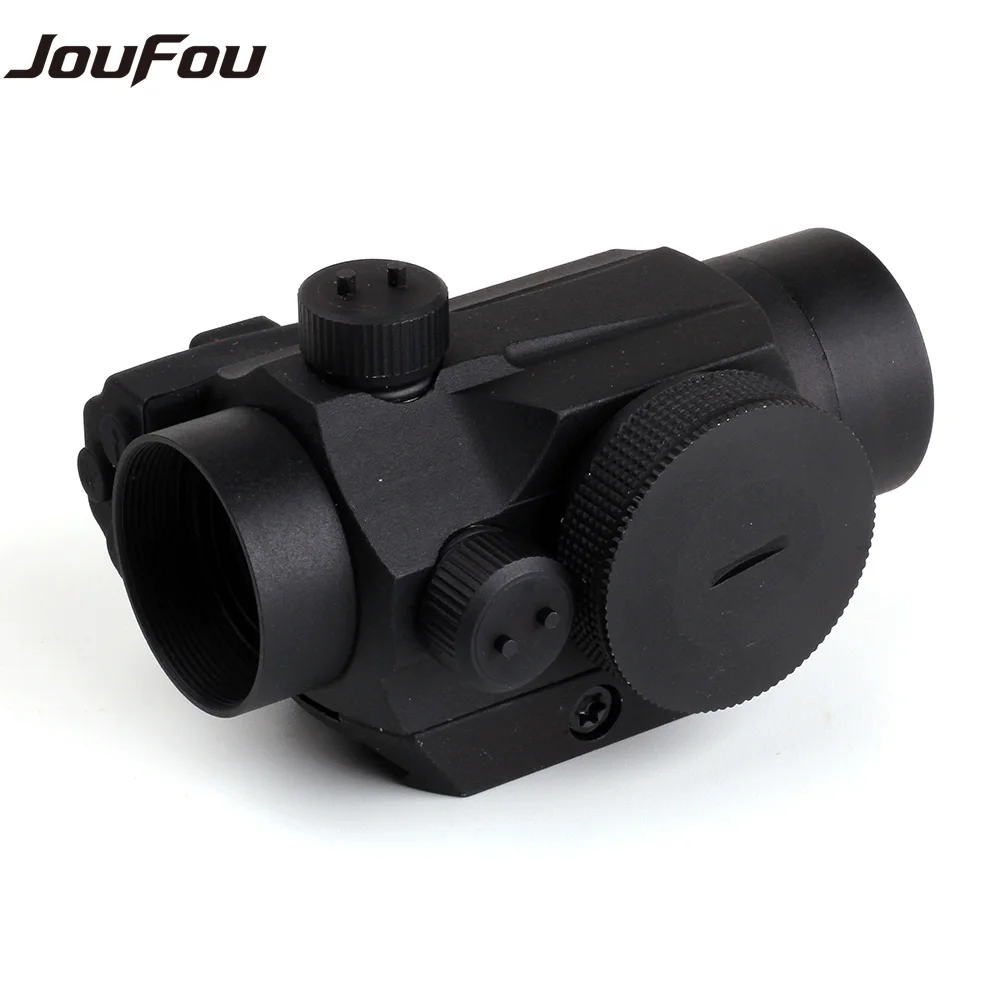 ФОТО JouFou Hunting Tactical Compact 2 MOA Red Dot Sight Scope 1X25mm with 2 Doubler Lens for Rifles Airsoft