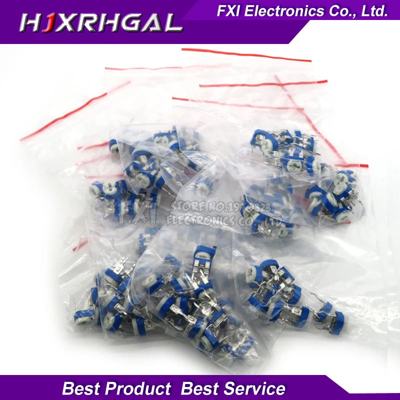 

130pcs=13 kinds RM-065 Trimming Potentiometer 100ohm-1Mohm RM065 Variable Resistors component diy kit new
