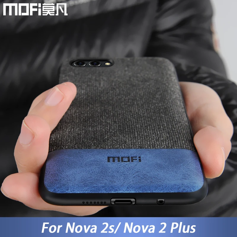 

for Huawei nova 2 plus case cover nova2 plus back cover silicone edge fabric case coque MOFi original for Huawei nova 2s case