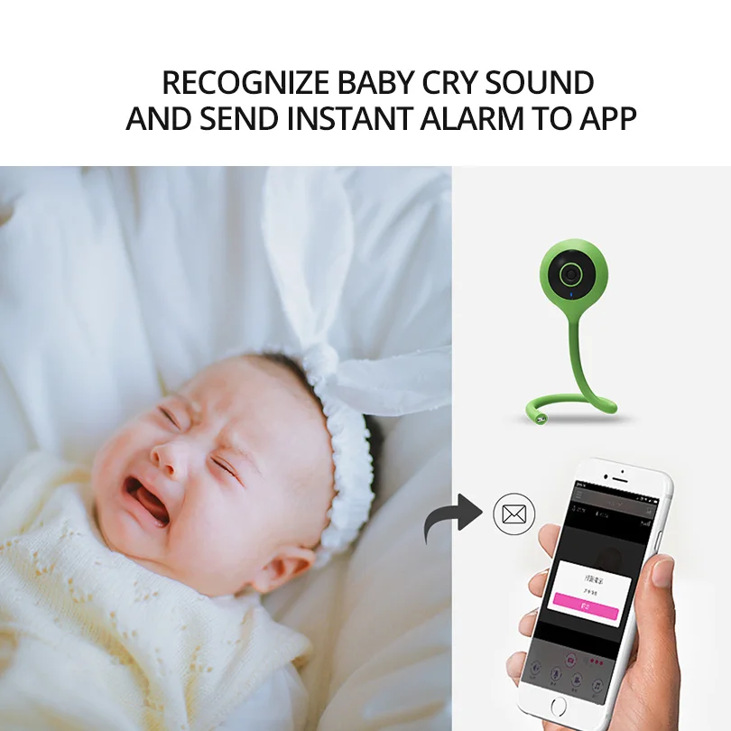 Wetrans IP WiFi Camera Baby Monitor HD 720P Smart Home Security Wireless Mini Camera P2P Wide Angle Network Storage Music Alarm