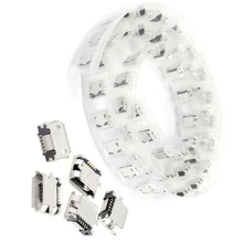 ABKM Горячая 50 шт. PCB SMT Micro usb Тип B 5Pin гнездо адаптера Jack