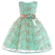 Г. Нарядное платье для девочек платье девочка-принцесса для малышей платье-пачка без рукавов с золотой линией, vestidos, платье с цветочным рисунком для маленьких девочек L9030