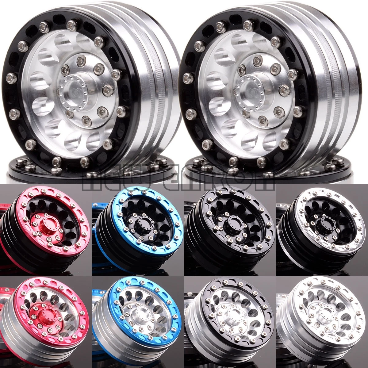 

NEW ENRON 1.9" Beadlock Aluminum 1060 For RC 1/10 Rock Crawler Axial SCX10 D90 Wheel Rim 1:10