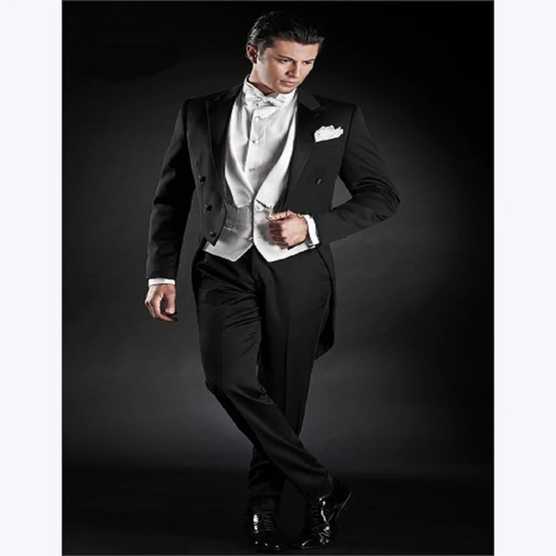 Classic-Black-Satin-Tail-Coat-Groom-Tuxedos-Groomsman-Suit-Custom-Made-Man-Suit-Handsome-Tailcoat-jacket