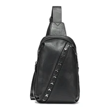 Новая мужская сумка, модная уличная маленькая нагрудная сумка, Корейская молодежная сумка на плечо, нагрудная сумка с заклепками, индивидуальная Мужская и женская маленькая сумка
