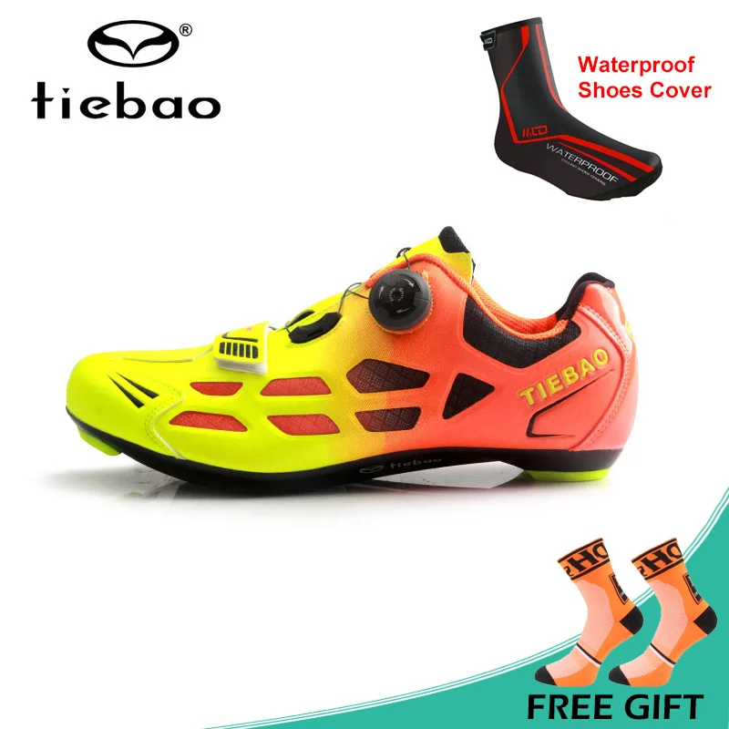 

Tiebao Cycling Shoes Men New Breathable Road Bike Shoes Bicycle Self-locking Sports Shoes Triathlon Athletic Shoes Zapatillas