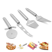 4 шт. из нержавеющей стали для пиццы, торта, Сырная лопатка, скребок для сыра, кухонный гаджет, набор инструментов для выпечки, принадлежности для кухонного бара, гаджет