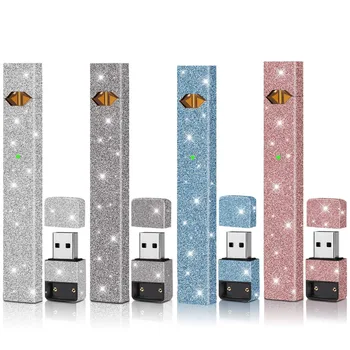 

lovekeke Adhesive printing Glitter Flash label skin protector sticker wrap skin for JUUL pod vape e cigarette with usb sticker