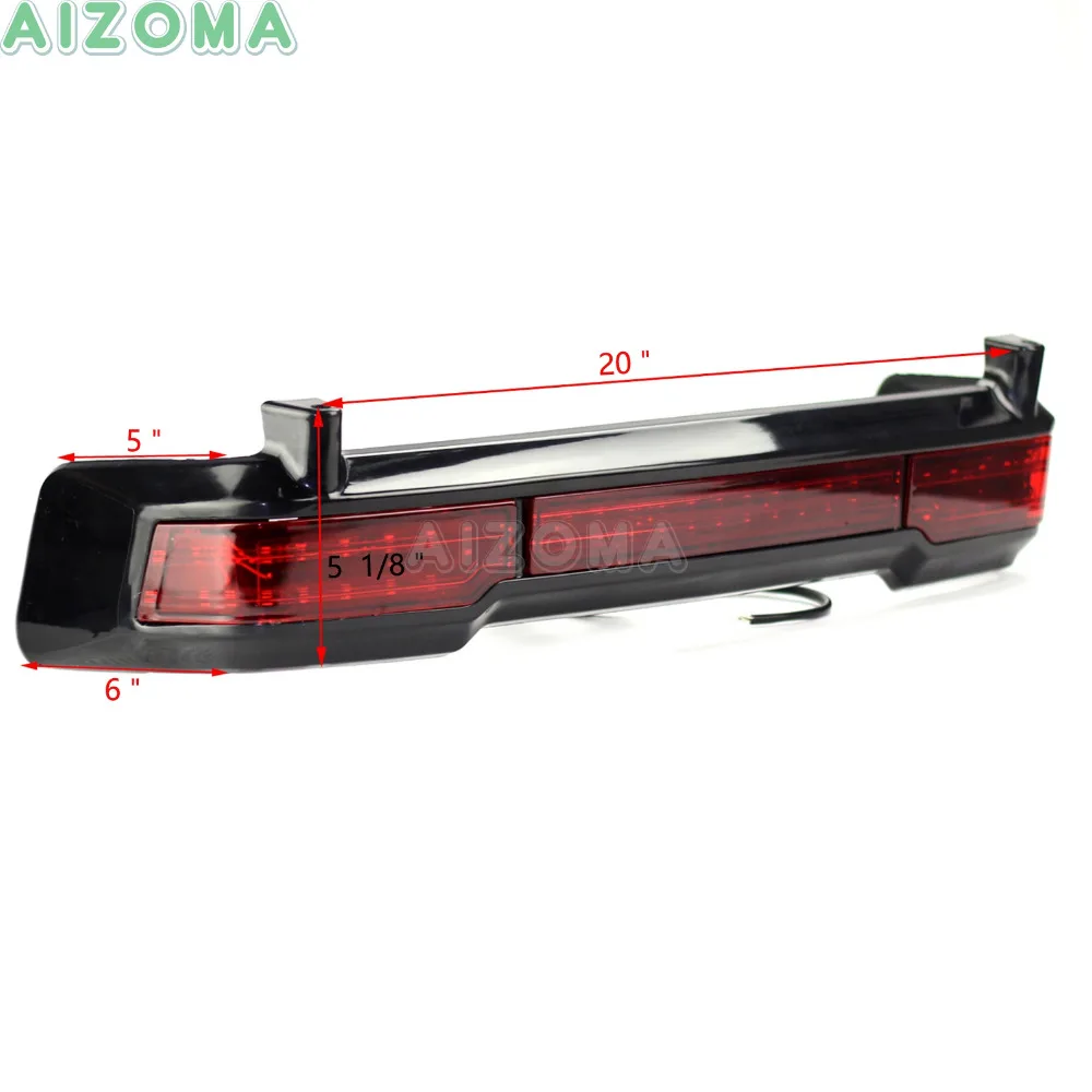  Motorcycle 20'' Running Taillights LED Brake Tail Light for Harley Touring Road Glide Electra Stree - 32959085764