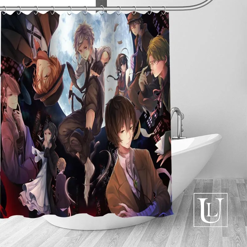 Bungou Stray Dogs занавеска для душа s на заказ занавес для ванной комнаты водонепроницаемая ткань для ванной полиэстер Душ занавес высокого качества - Цвет: 2
