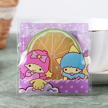 

100pcs 10x10+3cm OPP Cute Small Angel Shape Teeth Baking Christmas Gift Packaging Bags Wedding Cookie Candy Plastic Bag Z086