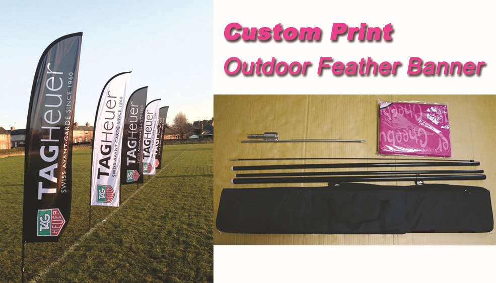 

2.3m High Quality Feather flag banner (with Custom digital printing)