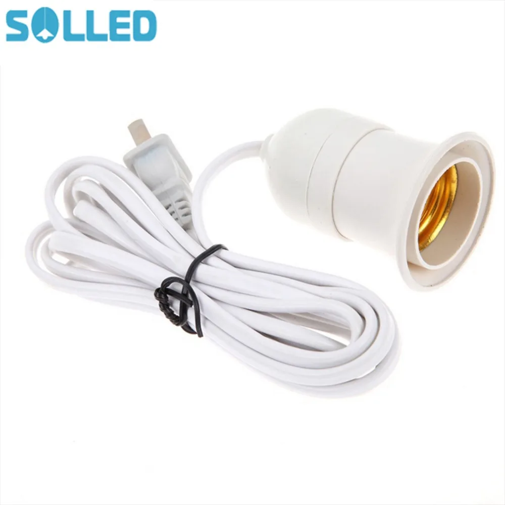 

SOLLED Power Cord Cable E27 Lamp Bases EU plug with switch wire for Pendant LED Bulb Hang lamp Socket Holder