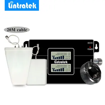 

Lintratek Signal Booster Repeater GSM 900 1800 Mhz Dual Band 2G 900MHz 1800MHz LTE 4G Cell Phone Signal Repeater 20M Cable Kit @