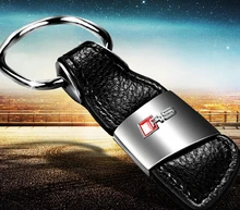 HOT Alloy Leather Keyring keychain Car Logo RS R Line Rline For Volkswagen VW Polo Golf 6 5 7 Jetta POLO Passat B5 free shipping