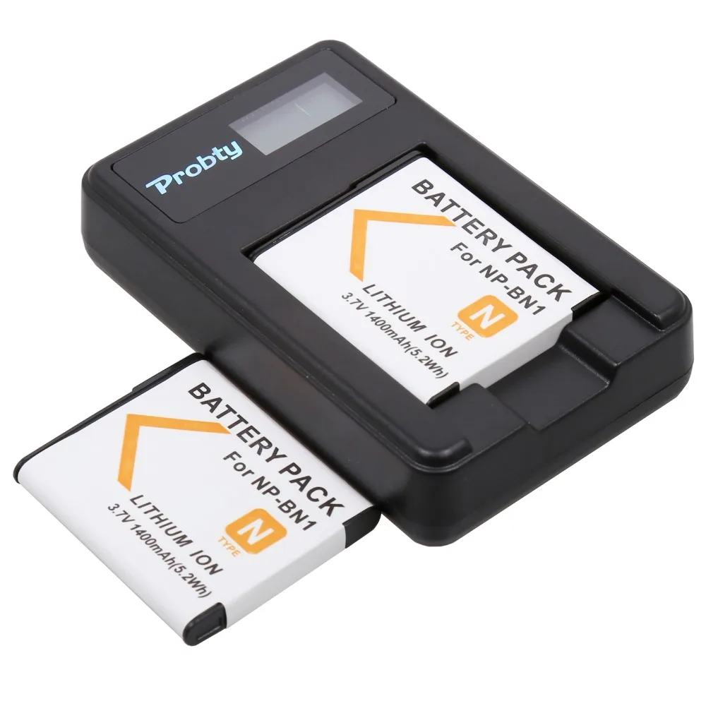 2Pcs Np-Bn1 Np Bn1 Batteria + Caricabatterie Lcd Per Sony Cyber-Shot Dsc-Dsc-Qx10 Dsc-Qx100 Dsc-T99 Dsc-T110 Dsc-Tf1 Dsc-Tx5 Tx7 Dsc-Tx10