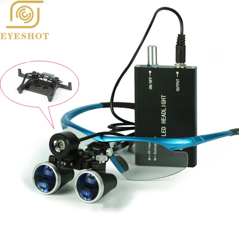 

2019 Surgical 2.5X/3.5X 420 mm Dental Loupe Magnifier Binocular Loupes With Portable Led Head Light Lamp +Aluminum Box
