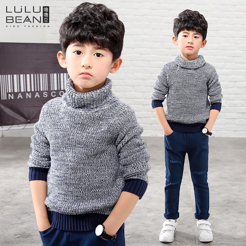 Boys children's sweaters stand collar high collar children children's