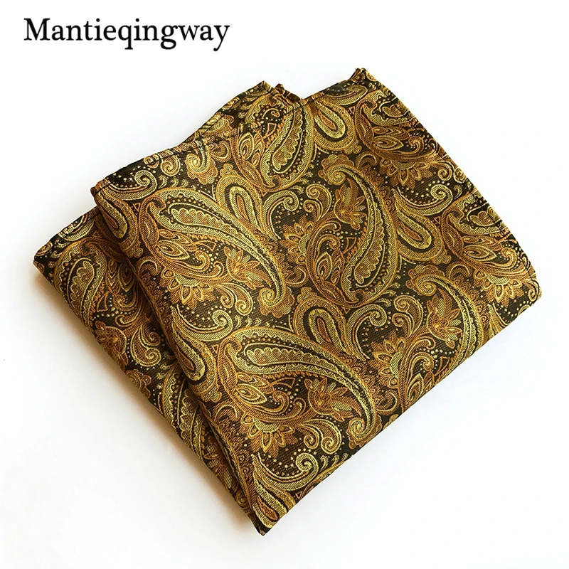 Mantieqingway мужские Цветочный плед Hanky унисекс высокое качество платок полиэстер Пейсли Бизнес платок грудь Полотенца