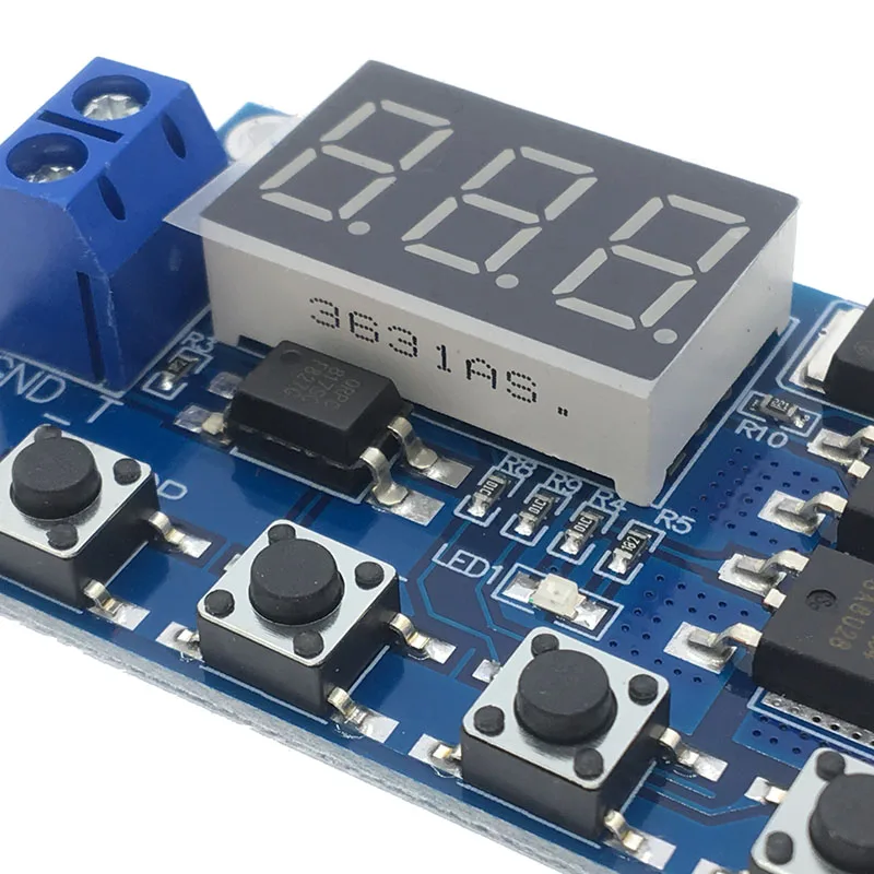 DC 12V 24V двойной МОП трубка светодиодный цифровой реле задержки времени цикл