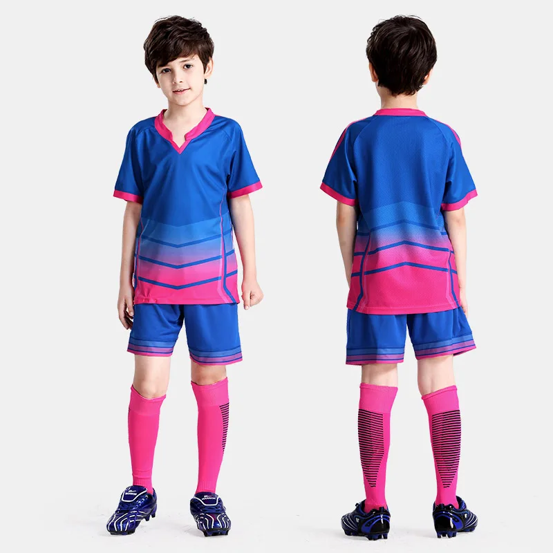 

Children's football suit boy's Jersey football training uniform boy sport clothing summer student uniform