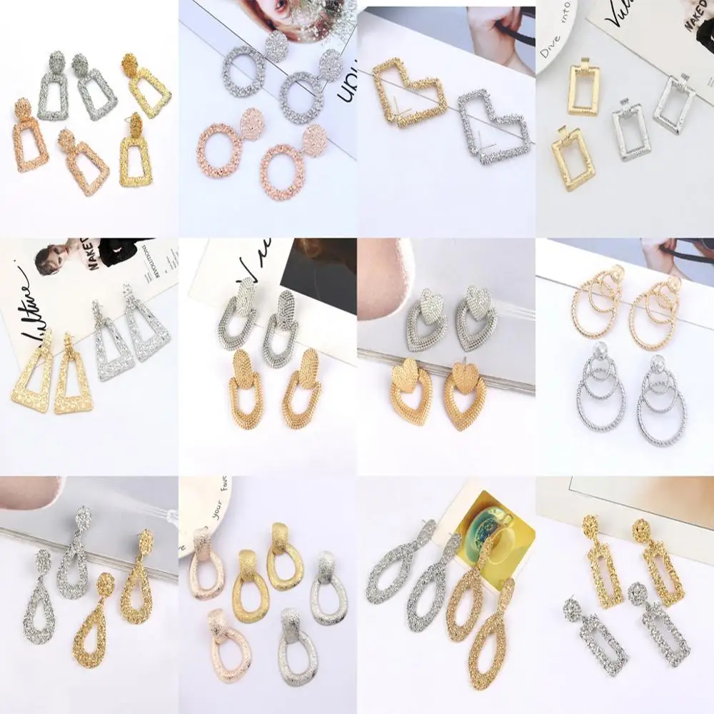 Fashion Statement Earrings 2018 Big Geometric earrings For Women Hanging Dangle Drop Earing modern Jewelry | Украшения и
