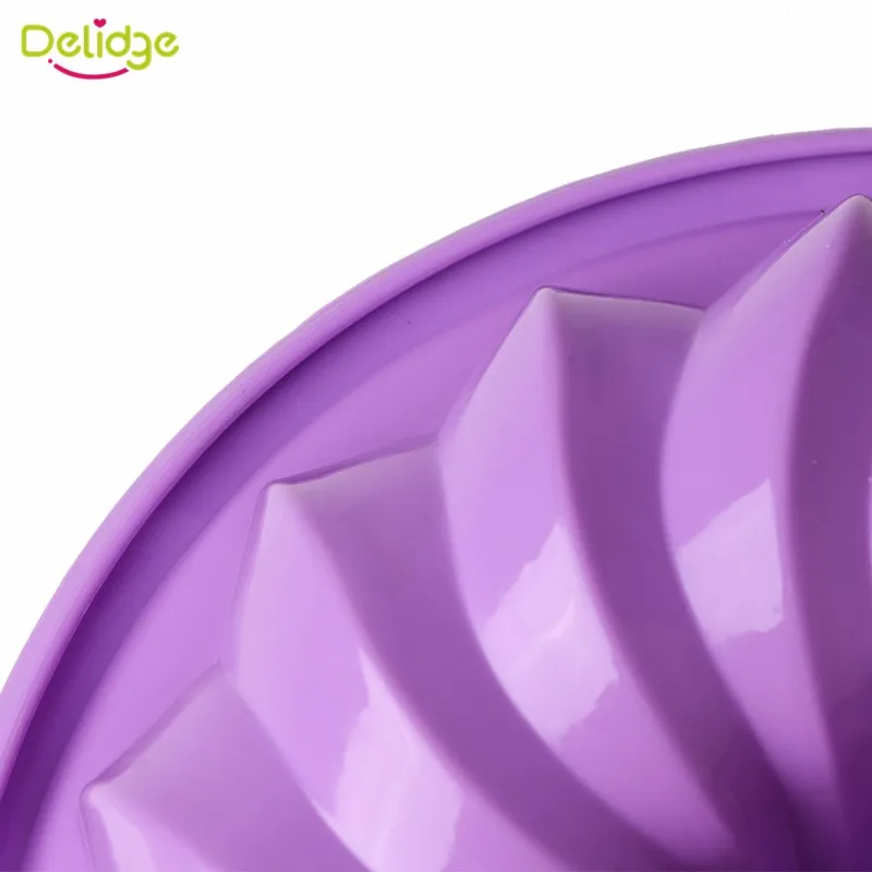 Delidge 1 шт. Большой размер спиральная силиконовая форма для кекса фигурная формочка для торта тыквы Формы для кексов домашняя подложка сковорода инструменты