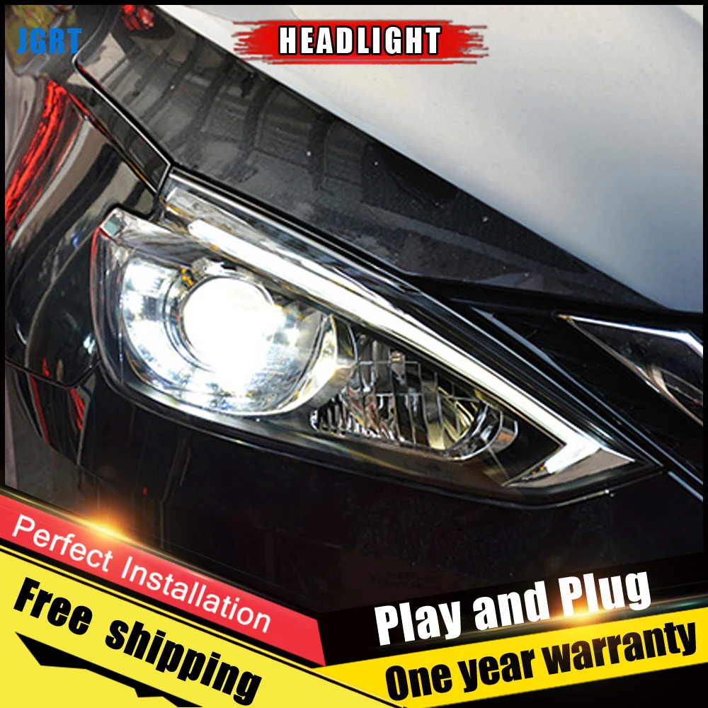 Preise Auto Stil LED scheinwerfer für Nissan Sylphy Sentra 15 17 für Sentra kopf lampe LED DRL Objektiv Doppel Strahl h7 HID Xenon bi xenon objektiv