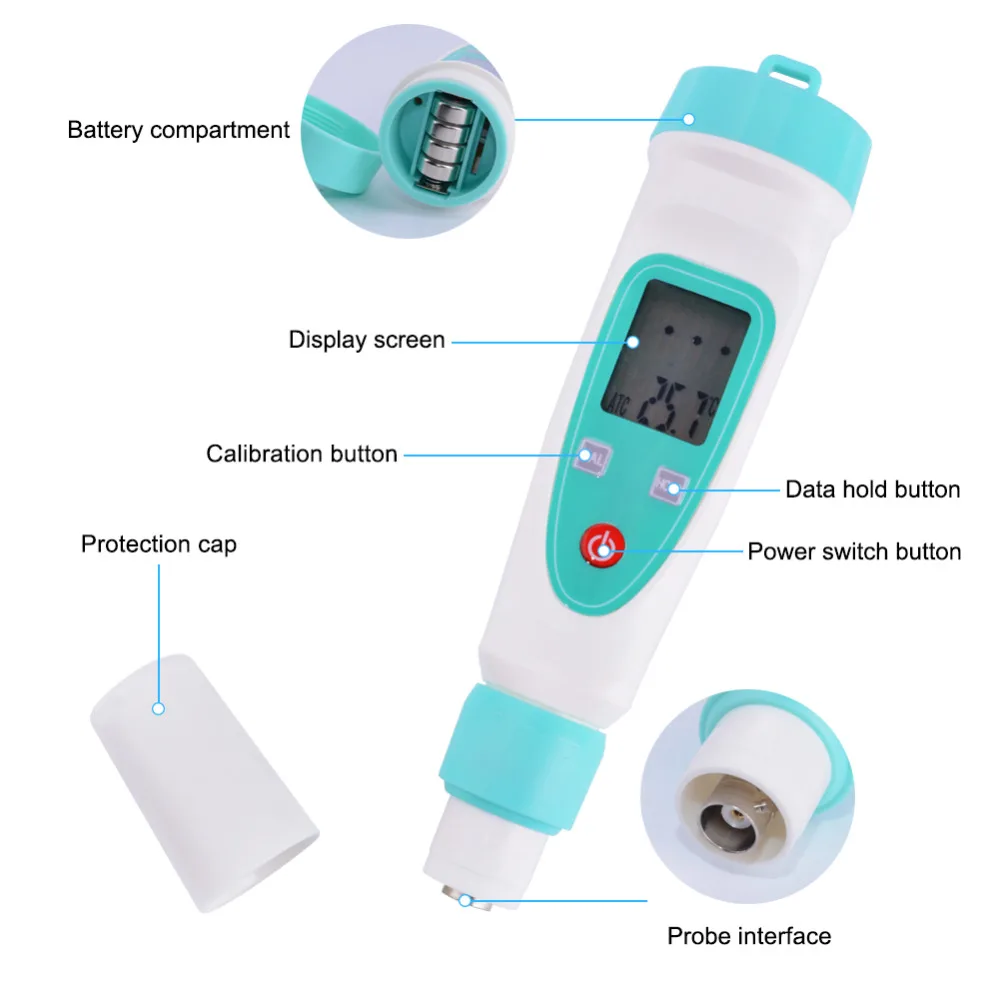 РН-метр PH-220W ручка кислотность PH значение тестер Высокая точность РН-тестер цифровой тестер качества воды метр