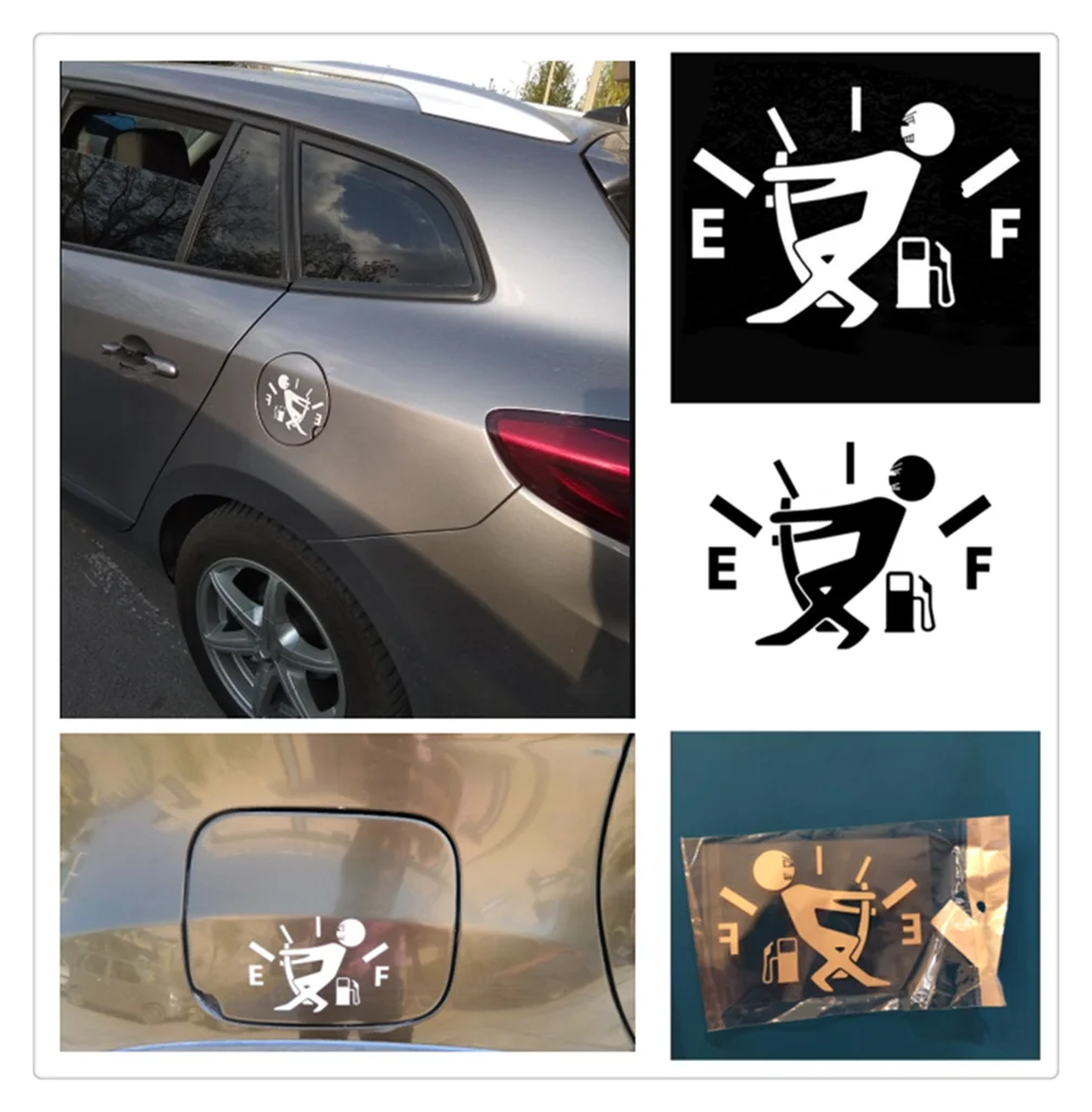 10CM * 14CM car styling fuel tank cap logo sticker decal funny for Ford Expedition EcoSport Kuga F-Series Escape