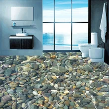 Custom Photo Floor Wallpaper 3D Lifelike Pebbles Living Room Bedroom Bathroom Floor Mural 3D PVC Self-adhesive Floor Wallpaper 3d wallpaper customized 3d floor painting wall paper 3d dark ocean floor tile stereograph bathroom floor living room wallpaper
