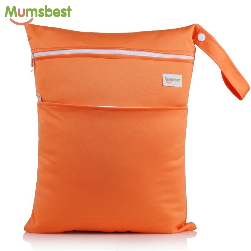 [Mumsbest] быстросохнущая моющаяся многоразовая тканевая сумка для подгузников, Водонепроницаемая спортивная сумка для плавания и путешествий, большой размер: 36X30 см - Цвет: W05