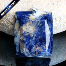 Women & Men Fashion Jewelry Pendants Necklaces With Chain Wholesale Blue Sodalite Beads Quartz Stone Colares Femininos LS804
