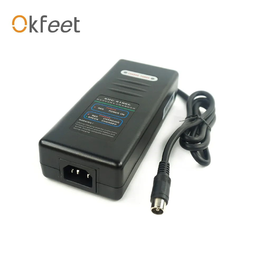 Top okfeet EU US AU Li-ion Battery Charger Output 36V48V 2A 2.5A 3A Ebike Battery Charger  ST High Quality Stable 3