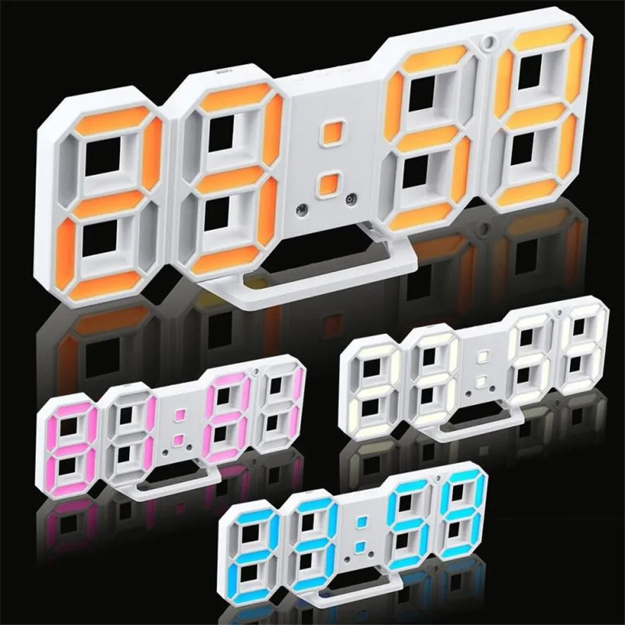 

Practical Table Desk Night Wall Digital LED Clock Alarm Watch 24/12 Hour Display Best Gift High Quality Digital clockYH-460473